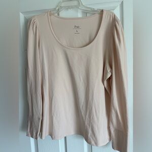 New without tags ME by Jennie Garth Long Sleeve Scoop Neck Top in Blush